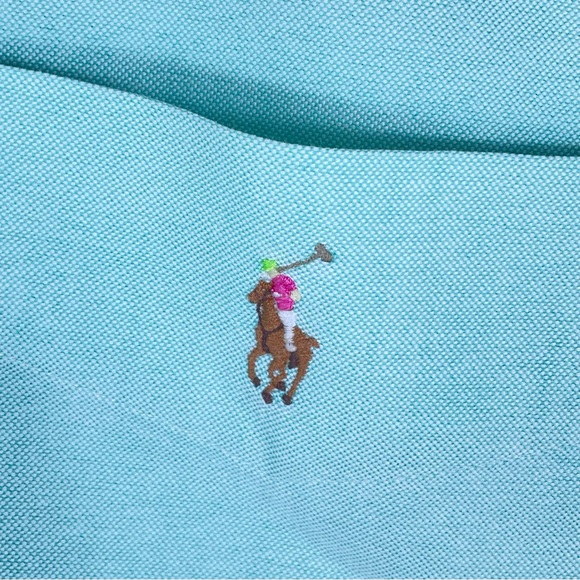 Ralph Lauren Blue Label Classic Fit Button Down Teal Shirt 100% Cotton Medium - Picture 8 of 12